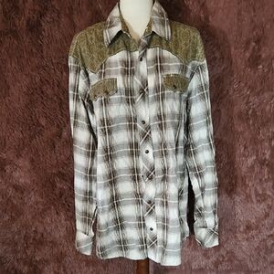 Tin Haul Brown Plaid Shirt